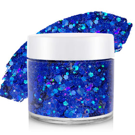 paminify front packaging showing royal blue glitter gel, vibrant party-ready shine