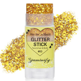 paminify front packaging showing glitter stick and benefits