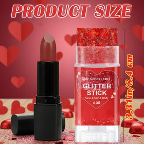 paminify applied to hair strand giving bold red shimmer for spirit