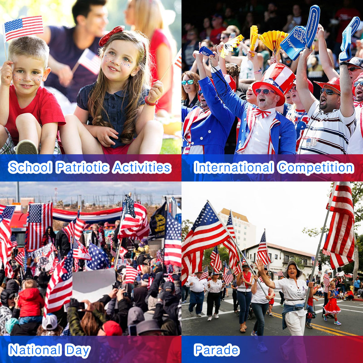 paminify lifestyle shot at a backyard party showing vibrant patriotic styling