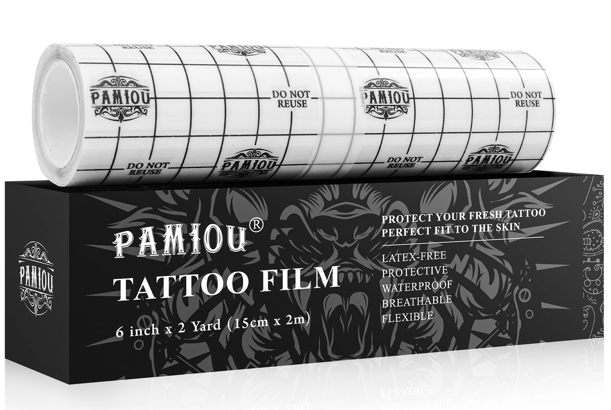Pamiou front roll showing compact waterproof tattoo film and obvious convenience