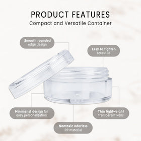 PANA close-up of clear lid and threading for secure, leak-resistant seal