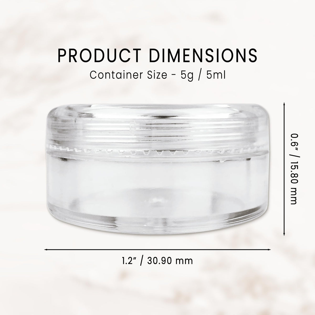 PANA jar filled with cream demonstrating product containment and visibility