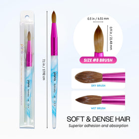 PANA side profile of pink ferrule securing hairs for stability