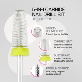 PANA tapered tip profile for varied coarseness control