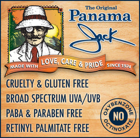 Panama Jack application on forearm showing easy, even coverage for sun protection
