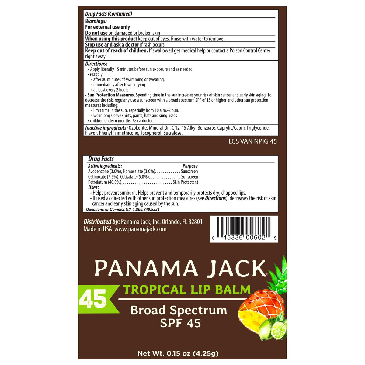 Panama Jack cap and base detail showing twist-up dispensing knob advantage