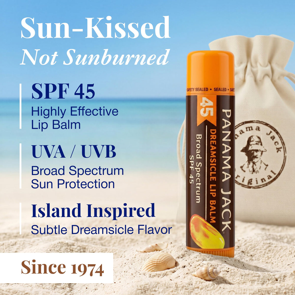 Panama Jack Dreamsicle stick extended to show product height and easy grip