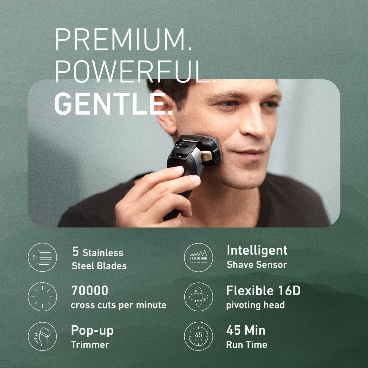 Panasonic ARC5 16D pivot head close-up demonstrating flexible contour following benefits
