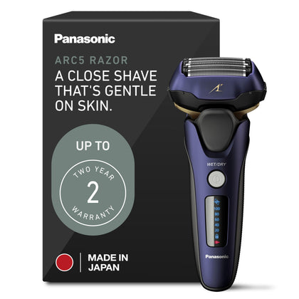 Panasonic ARC5 front view showing ergonomic grip and shark-navy finish benefit: comfortable handling