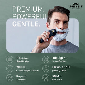 Panasonic arc5 pop-up trimmer close-up for precise mustache and beard shaping
