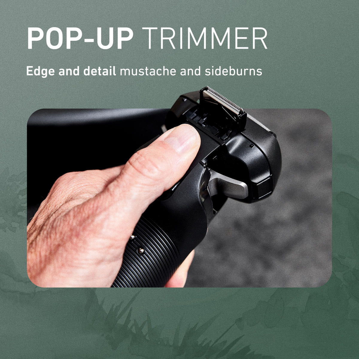 Panasonic ARC6 rear matte texture and power controls for secure grip and style