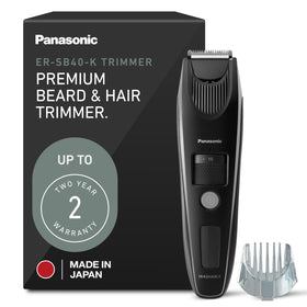Panasonic ER-SB40-K front view showing controls and compact design for precise grooming
