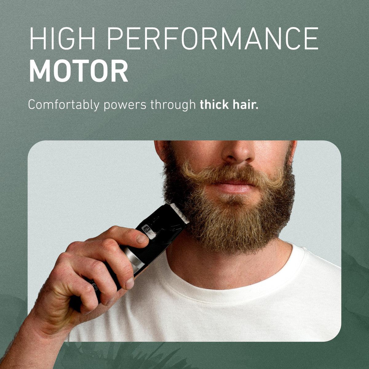 Panasonic trimmer held in hand to show scale and ergonomic grip for comfortable handling