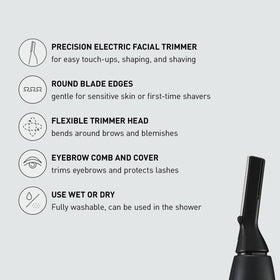 Panasonic flexible swing head close-up showing contouring benefit