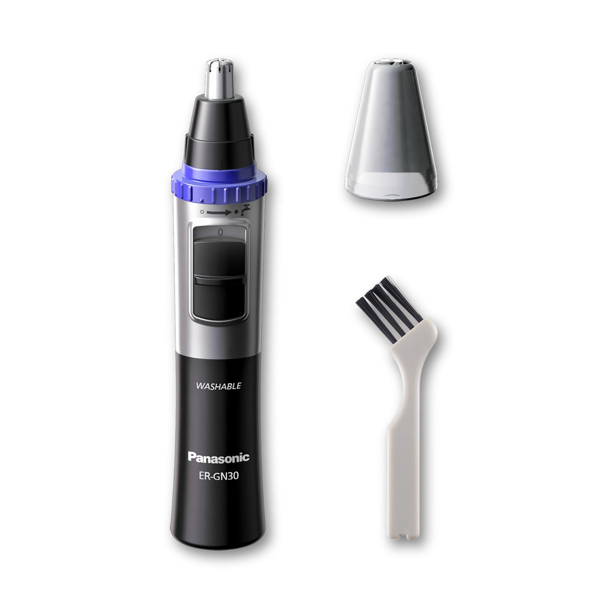 Panasonic ER-GN30 trimming a mustache to highlight detail grooming performance