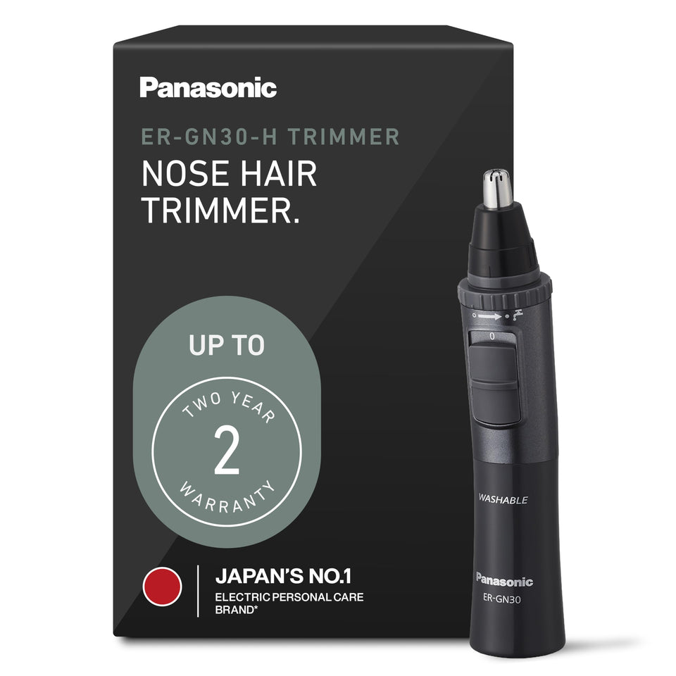 Panasonic ER-GN30-H front view showing compact design and controls for convenient grooming