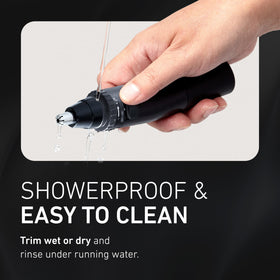 Panasonic ER-GN30-H textured grip and body detail for stable comfortable handling