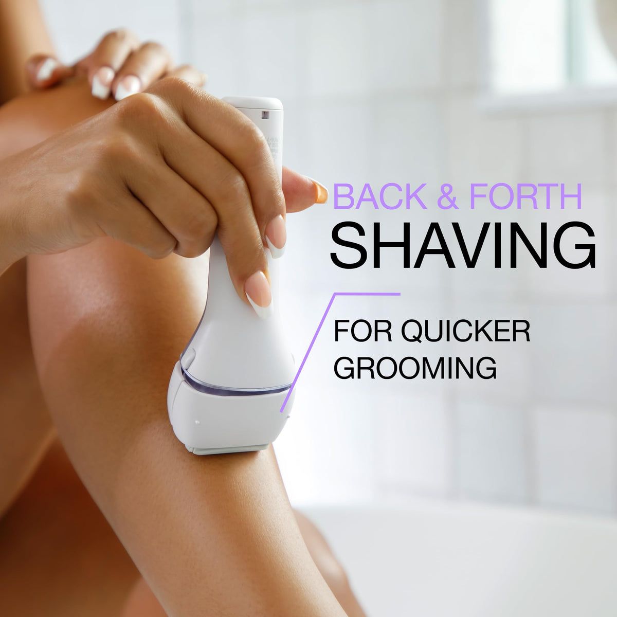 Panasonic ergonomic handle texture offering secure grip when wet