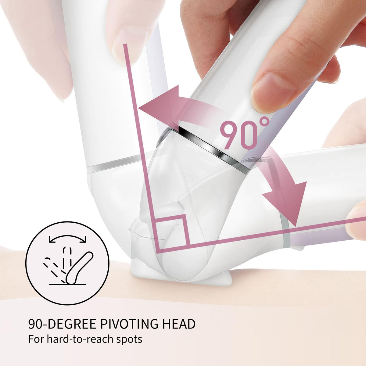 Panasonic close-up of dual rotating tweezers that capture short hairs