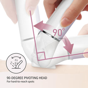 Panasonic close-up of dual rotating tweezers that capture short hairs