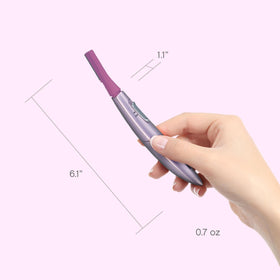 Panasonic trimming upper lip illustrating discreet quick-touch benefit