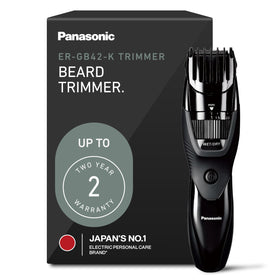 Panasonic ER-GB42-K front view showing compact trimmer and travel-ready design