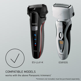 Panasonic inner blade close-up edge demonstrating sharpness for cleaner shaves