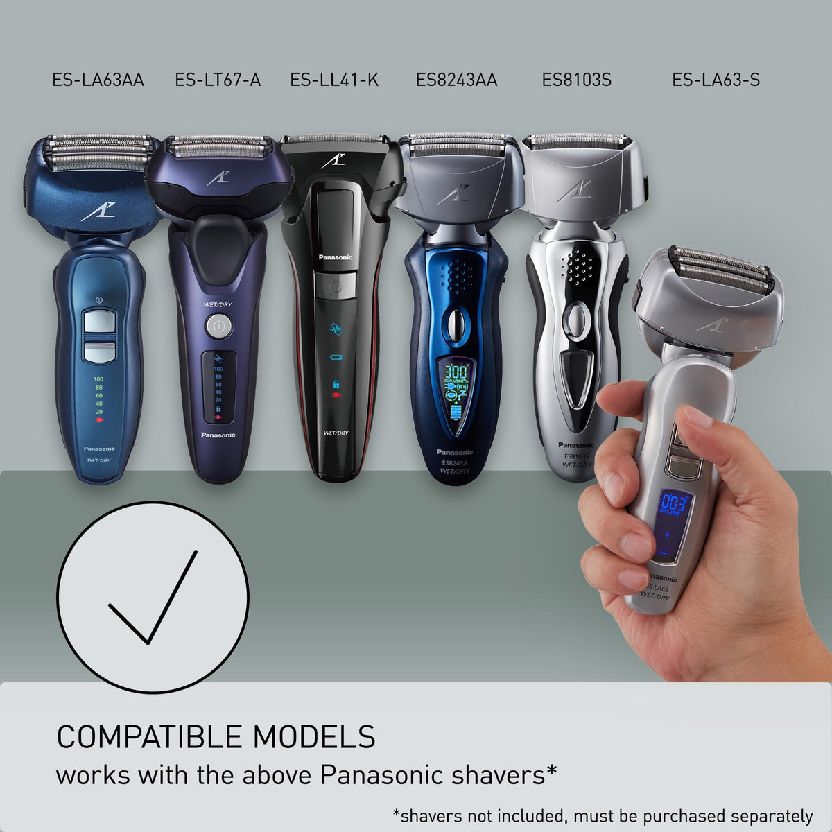 Close-up of Panasonic inner blade edges highlighting sharpness and precision for smoother shaves
