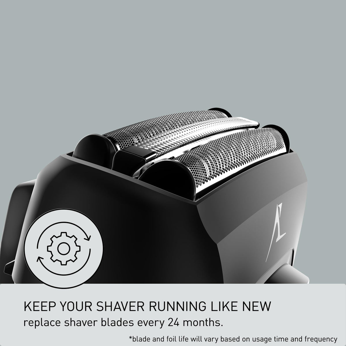 Panasonic inner blades snapped into shaver head demonstrating easy installation and restored performance