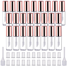 Pangda front view of clear mini lip gloss tubes showing portability and visibility