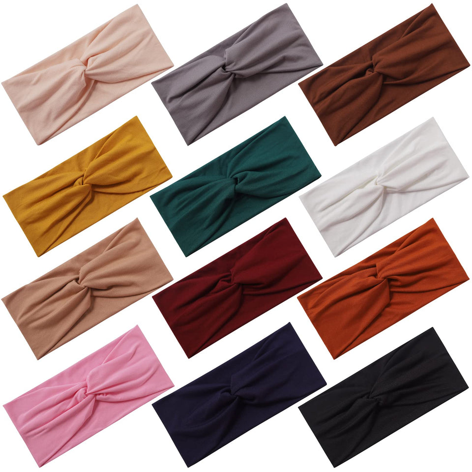 Panleding front packaging showing full 12-piece headband set and color range for easy selection