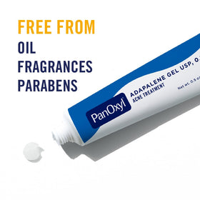 PanOxyl adapalene being applied in nighttime routine for acne control benefit