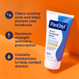 PanOxyl back label with directions and ingredient information for clarity