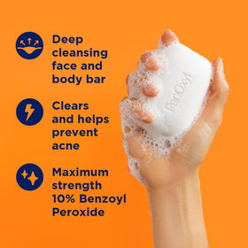 PanOxyl close-up of the bar texture highlighting benzoyl peroxide potency