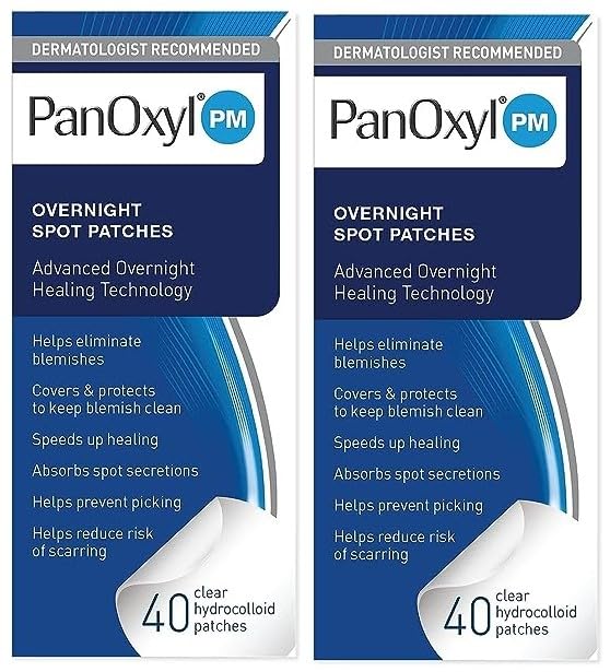 PanOxyl front packaging showing two 40-count boxes and product benefits