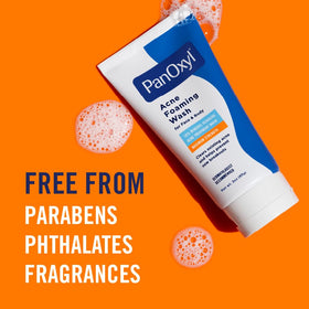 PanOxyl ingredient label closeup showing clear usage and dosing benefits