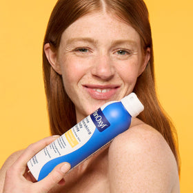 PanOxyl ingredient display with niacinamide and vitamin C showing brightening benefit