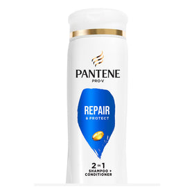 Pantene 2 in 1 front packaging showing label and benefits