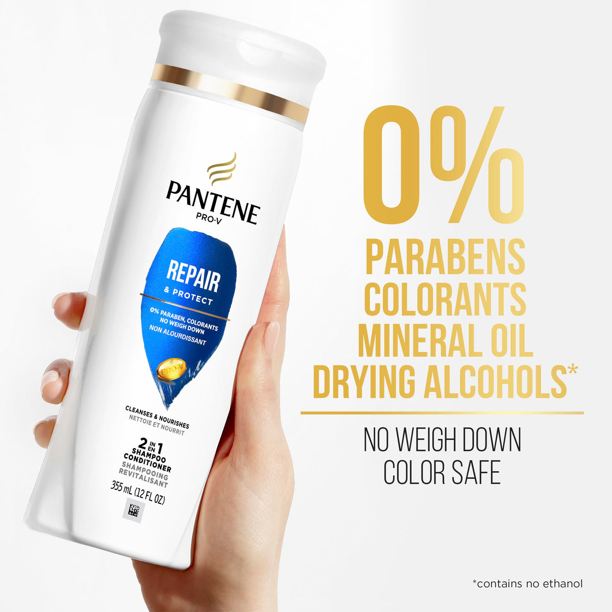 Pantene visible hair before and after for smoother strands