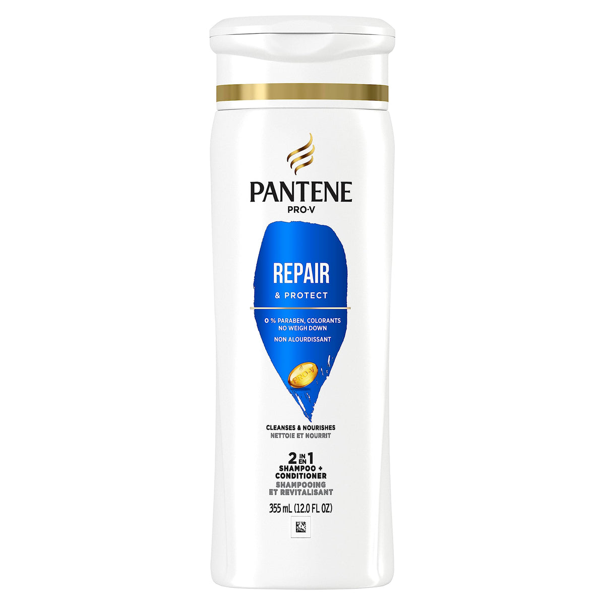 Pantene pump dispenser closeup for easy one-handed use