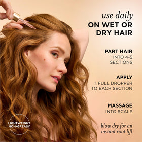 Pantene serum texture closeup highlighting lightweight, non-greasy formula
