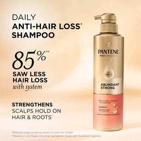 Pantene back label close-up showing ingredients and usage directions for clarity