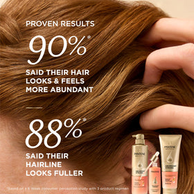 Pantene 2 oz bottle next to a common object to show compact size