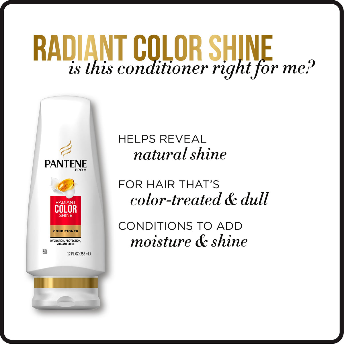 Shiny, color‑treated hair after Pantene showing improved vibrancy