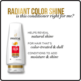 Shiny, color‑treated hair after Pantene showing improved vibrancy