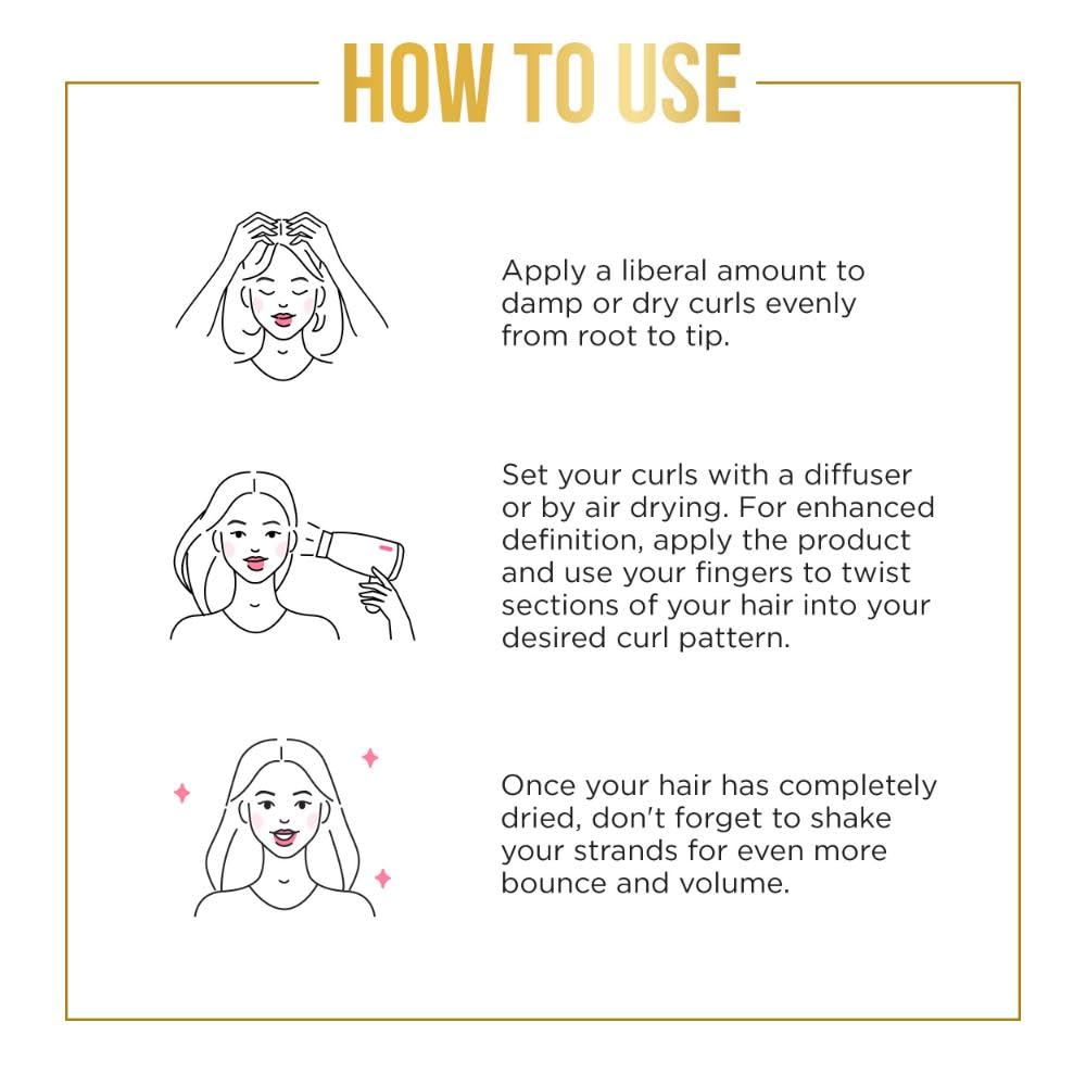 Pantene being applied to damp curls for defined styling