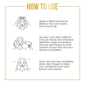 Pantene being applied to damp curls for defined styling