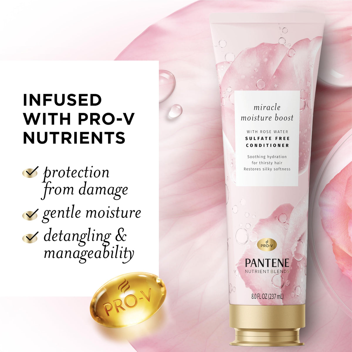 Pantene back label close-up showing ingredients and usage instructions