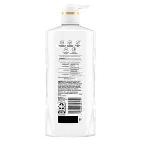 Pantene bottle on bathroom shelf evoking hydrated, soft hair